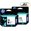 کارتریج های جوهرافشان 21 و 22 اچ پی مشکی و رنگی