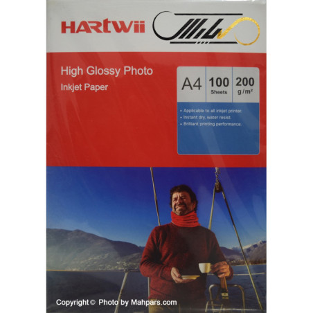 کاغذ گلاسه هارتوی 200 گرم سایز A4