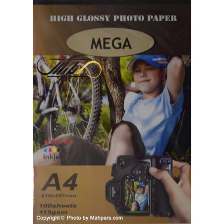 کاغذ گلاسه مگا 115 گرم سایز A4