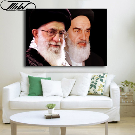 تابلو شاسی طرح امام خمینی و رهبر آقا خامنه ای مدل 103