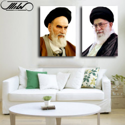 تابلو شاسی طرح امام خمینی و رهبر آقا خامنه ای مدل 104