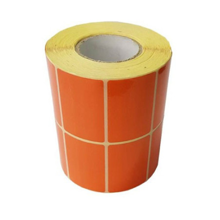 لیبل (برچسب) پی وی سی دو ردیفه نارنجی PVC Label 34×51