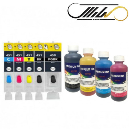 کارتریج جوهر افشان قابل شارژ  CANON 450-451